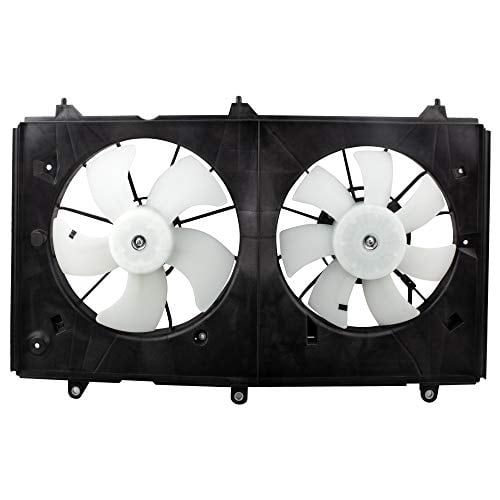 Dual AC Condenser Radiator Cooling Fan For 2003-2007 Honda Accord EX LX DX 2.4L